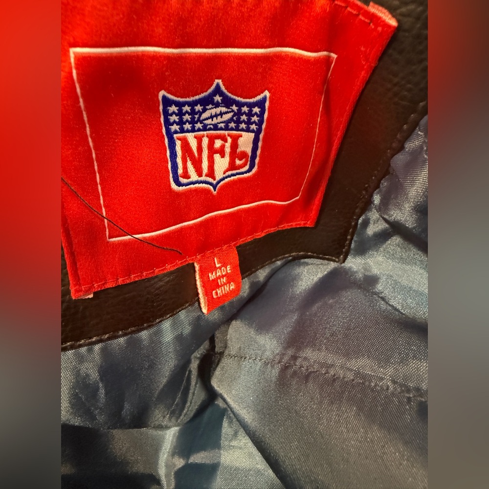 Vintage Dallas Cowboys Jacket Men’s NFL Football Varsity Blue Black-Large - Picture 14 of 16